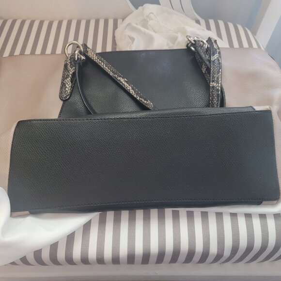 Coach Color-Block Snakeskin Handle Purse with Dust Cover - Picture 2 of 5